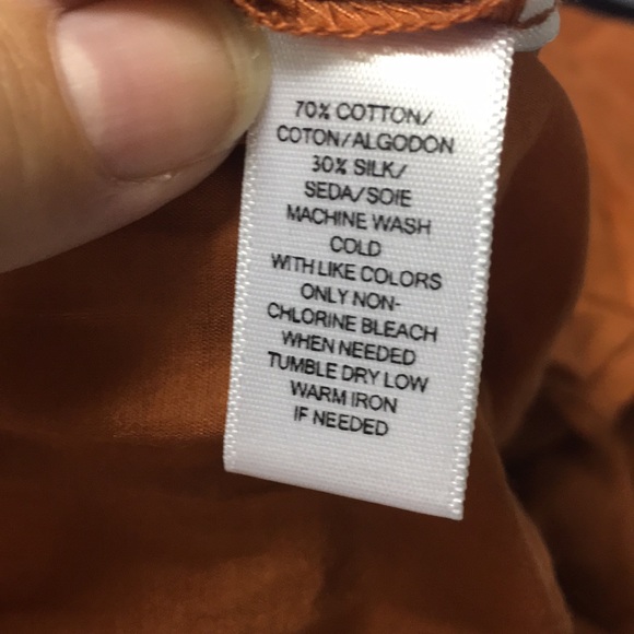 Ann Taylor Loft softened orange small button 3/4 - Picture 8 of 8
